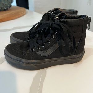 Vans toddler all black high top